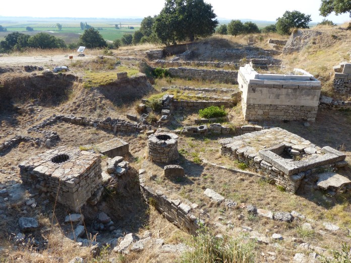 Sacrificial grounds (with built-in wells to drain blood)