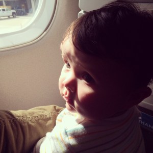 Ella's very first flight